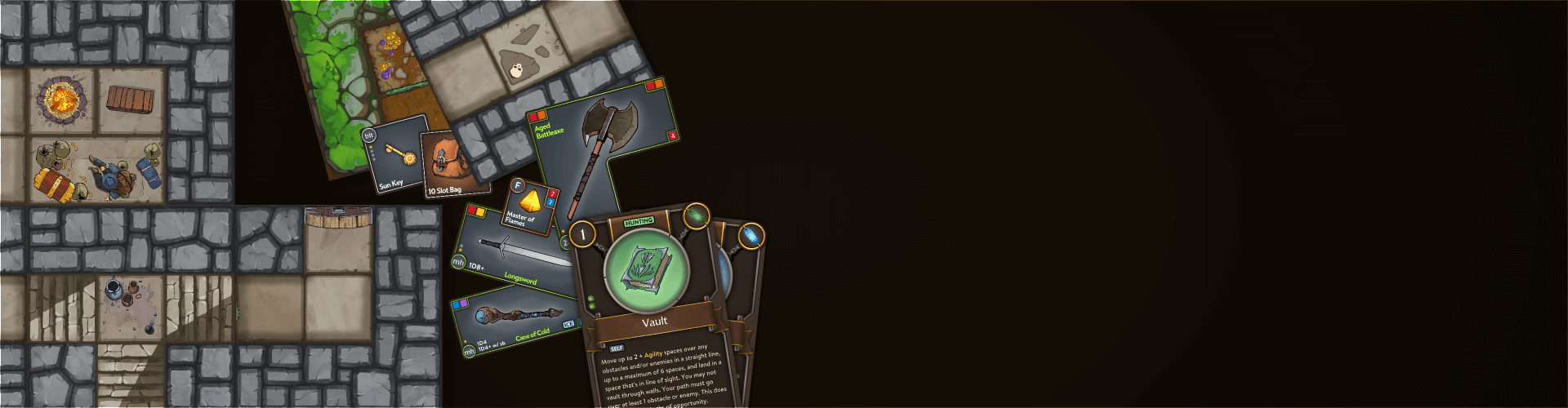 Dreamstate Game Board, Items, & Cards