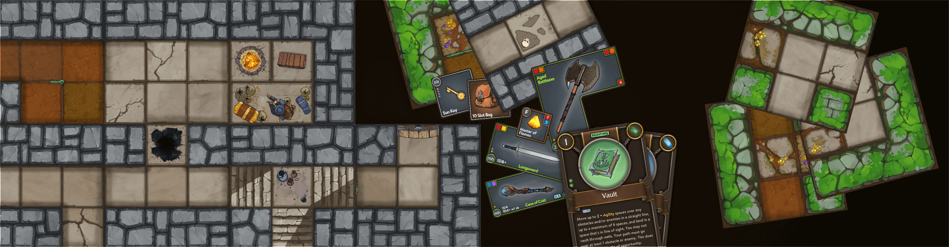 Dreamstate Game Board, Items, & Cards