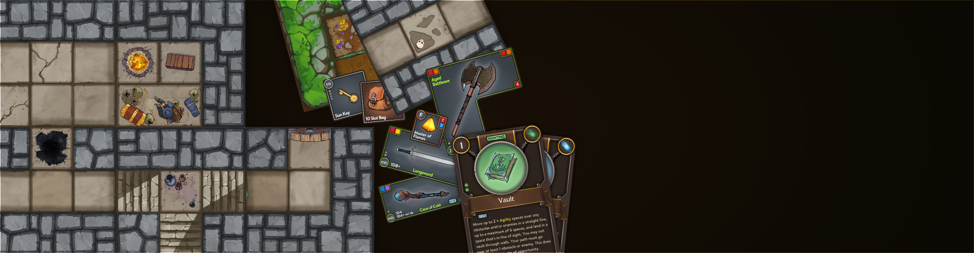 Dreamstate Game Board, Items, & Cards