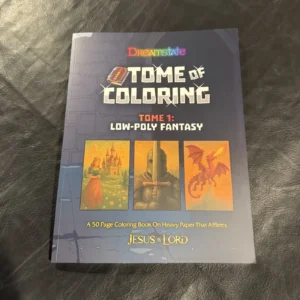 Tome of Coloring 1: Low-Poly Fantasy Coloring Book Cover Photo