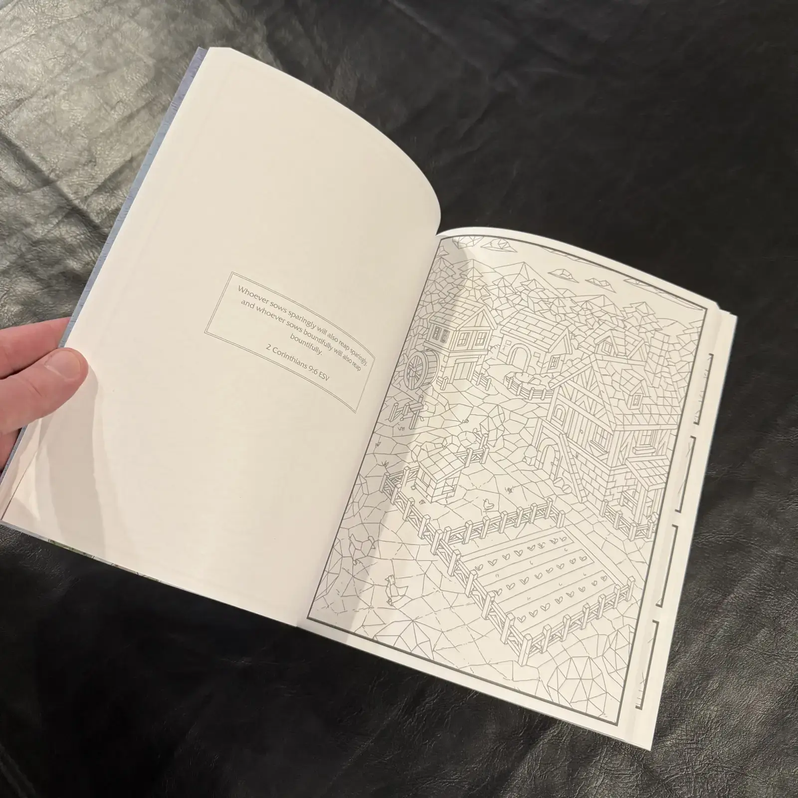 Tome of Coloring 1: Low-Poly Fantasy Coloring Book Example Page Photo