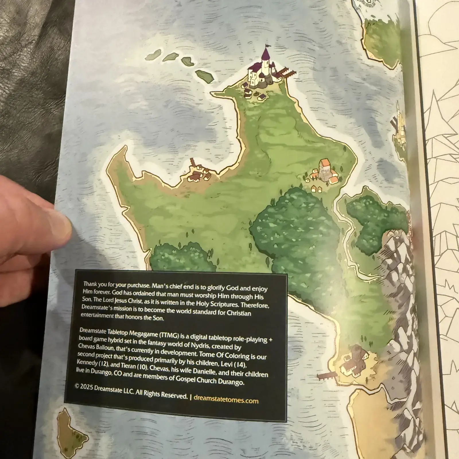 Tome of Coloring 1: Low-Poly Fantasy Coloring Book Inside Cover Photo